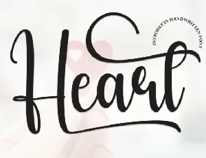 Heart Script font