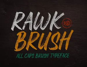 Rawk Brush font