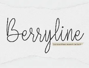 Berryline font