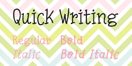 Quick Writing font