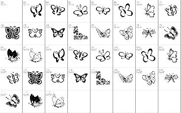 KR Butterflies font