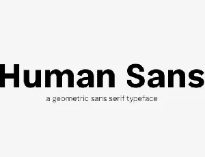 Human Sans Family font