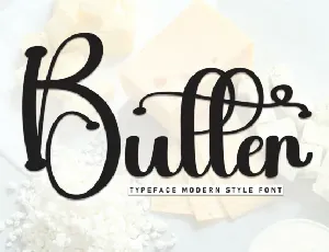 Butter Calligraphy font