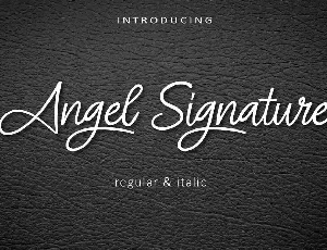 Angel Signature font