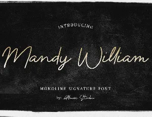 Mandy William Demo font