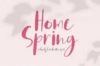 Home Spring font