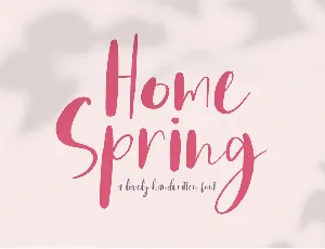 Home Spring font