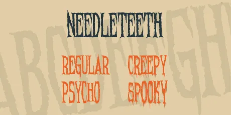 Needleteeth font