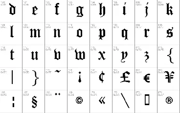 Old English Five font