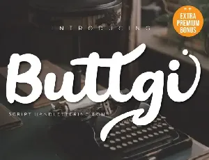 Buttgy Script font