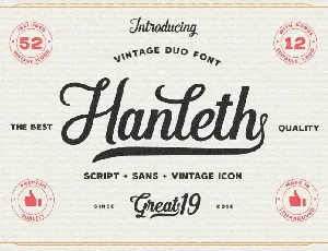 Hanleth Vintage Duo font