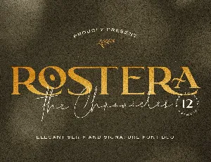 Rostera font