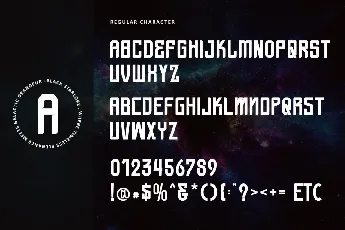 Black Starlord - Personal use font