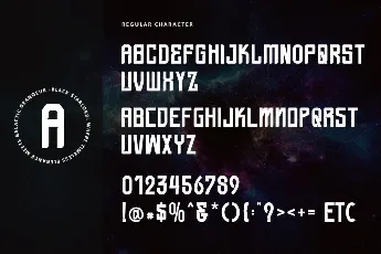 Black Starlord - Personal use font