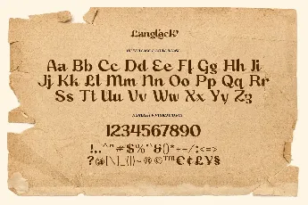 Langlock font