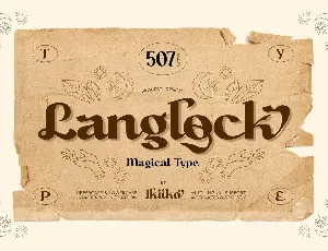 Langlock font