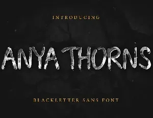 Anya Thorns Demo font