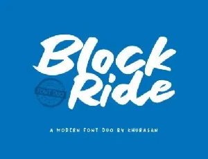 Block Ride font