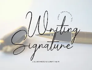 Writing Signature font
