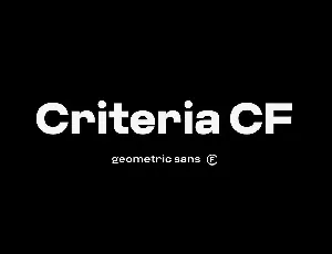 Criteria CF font