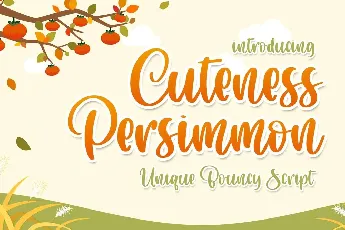 Cuteness Persimmon Handwritten Script font