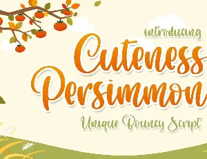 Cuteness Persimmon Handwritten Script font