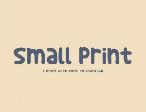 Small Print font