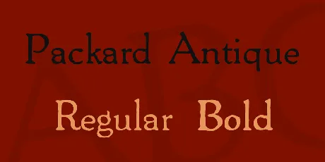 Packard Antique font