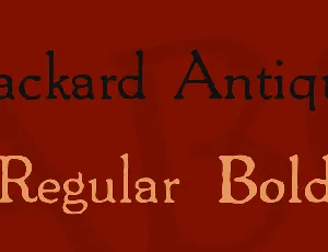 Packard Antique font