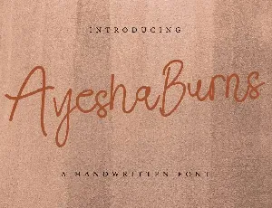 Ayesha Burns Demo font