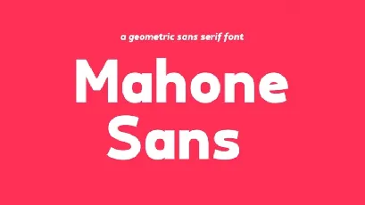 Mahone Sans font