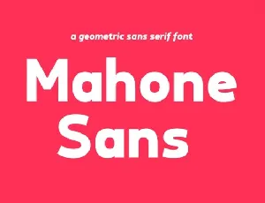 Mahone Sans font
