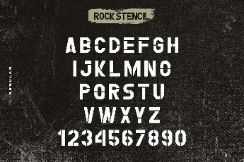 Rock Stencil font