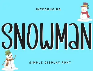 Snowman Display font
