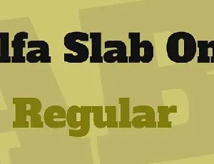 Alfa Slab One font