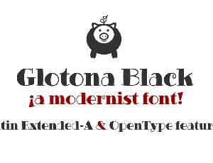 Glotona Black Free font