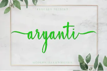 Aryanti-PERSONAL USE font