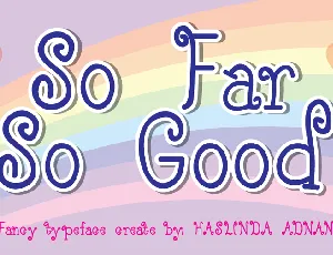 So Far So Good font