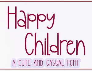 Happy Children - Personal Use font