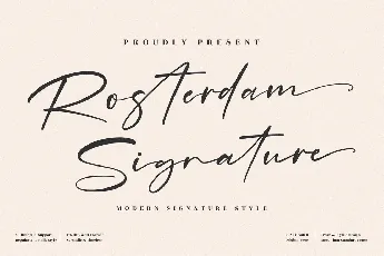 Rosterdam Signature font