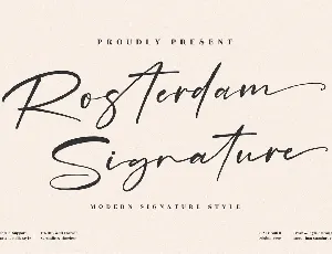 Rosterdam Signature font