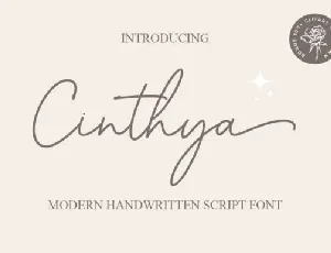 Cinthya Script font