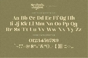 Seventh August font