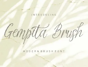 Gempita Brush font