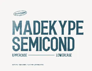 Madekype Semi Condensed font