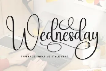 Wednesday Script font