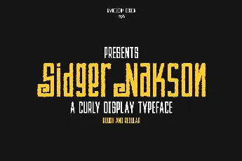 Sidger Nakson Demo font