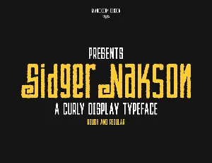 Sidger Nakson Demo font