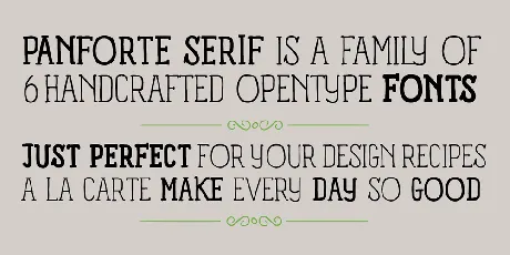 Panforte Serif font