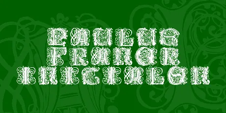 Paulus Franck Initialen font